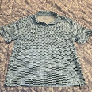 Under Armour Men's Patterned Blue Polo Shirt